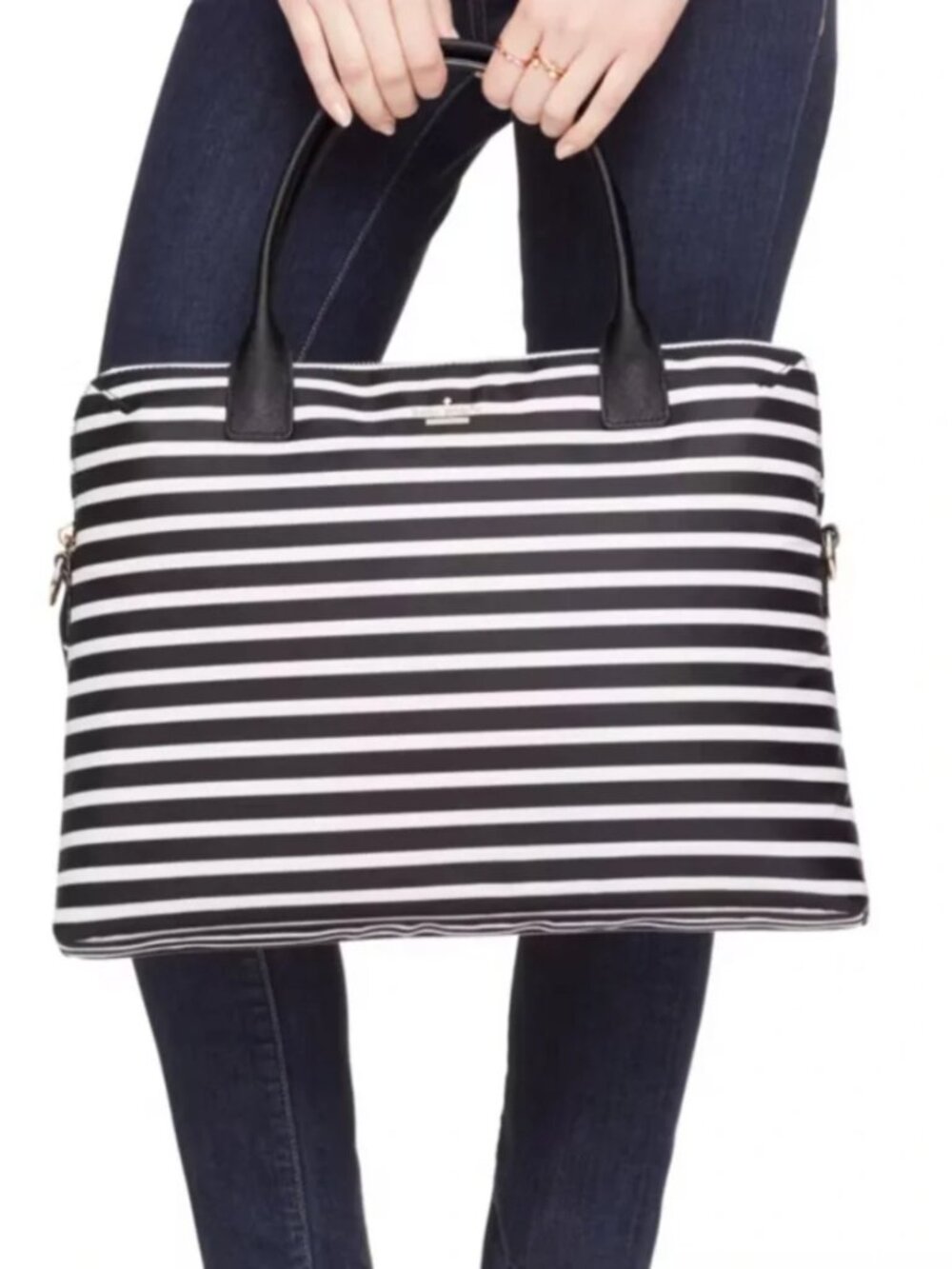 KATE SPADE ♠️ Daveney Striped Nylon Laptop Tote